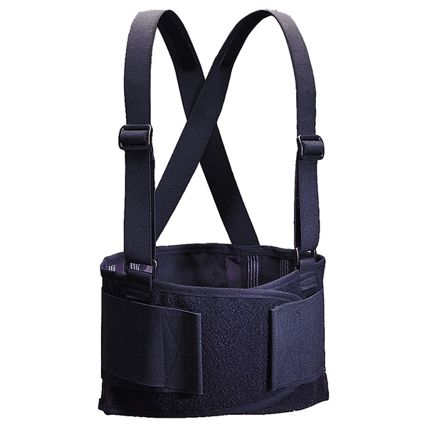 Erb Safety Samson Back Support, Suspenders, Black, LG, 38"-42" 12302